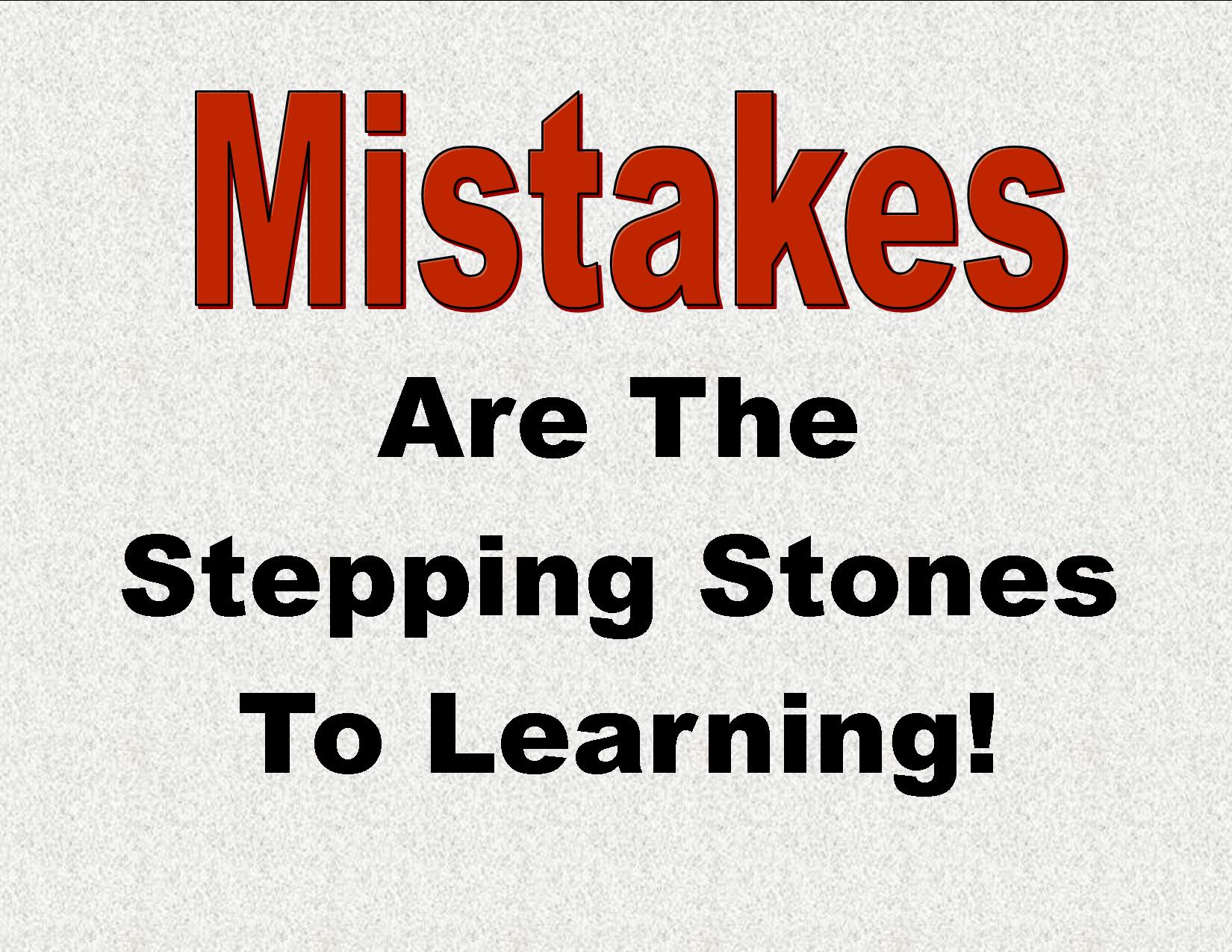 why mistakes are good